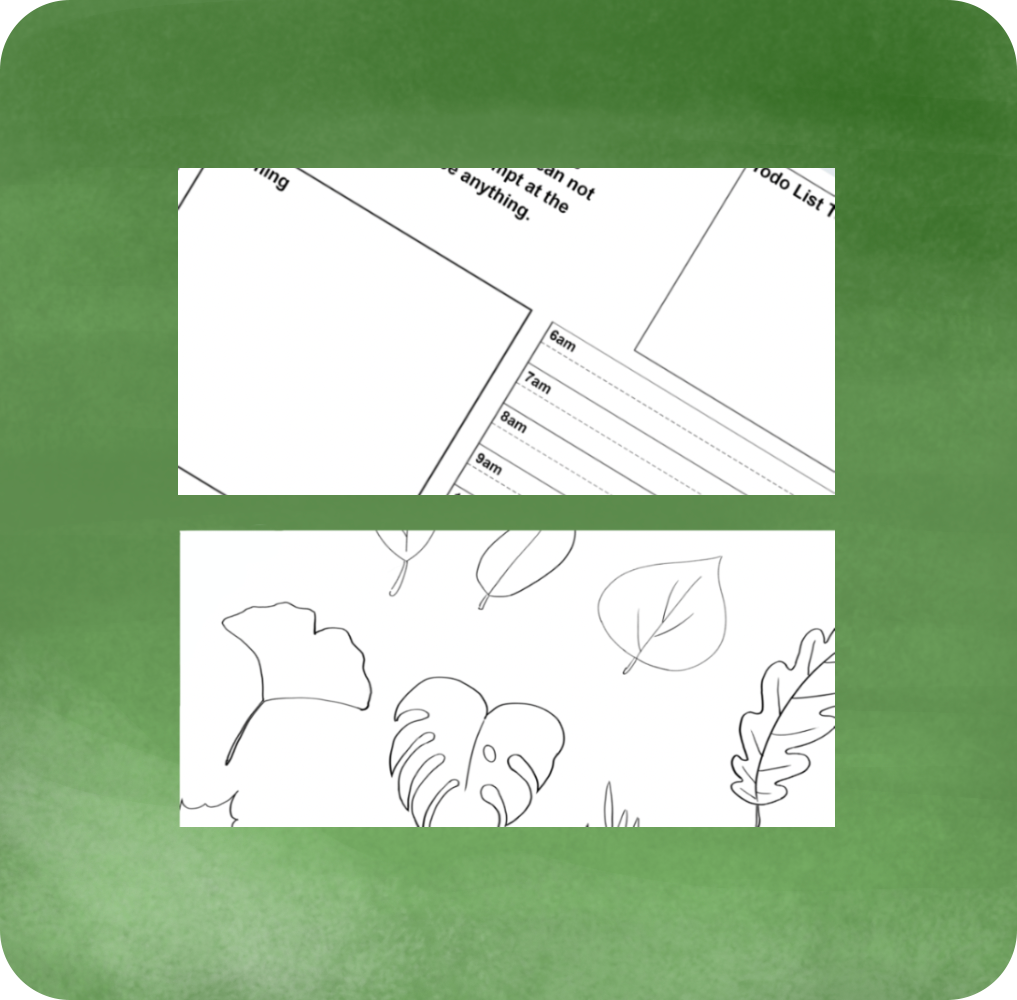 One Sheet Daily Planner (Leaves Prompt)