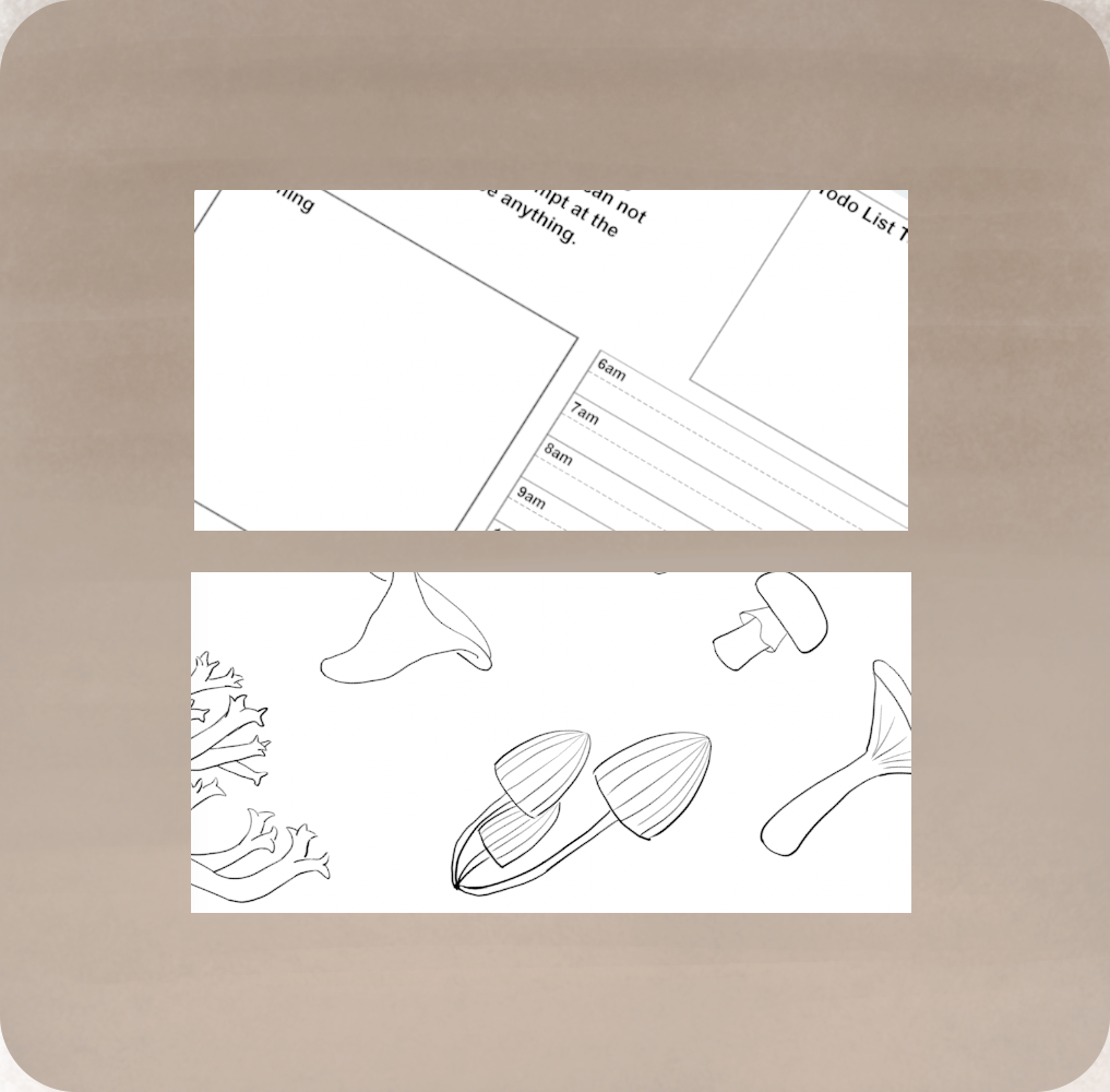 One Sheet Daily Planner (Mushroom Prompt)